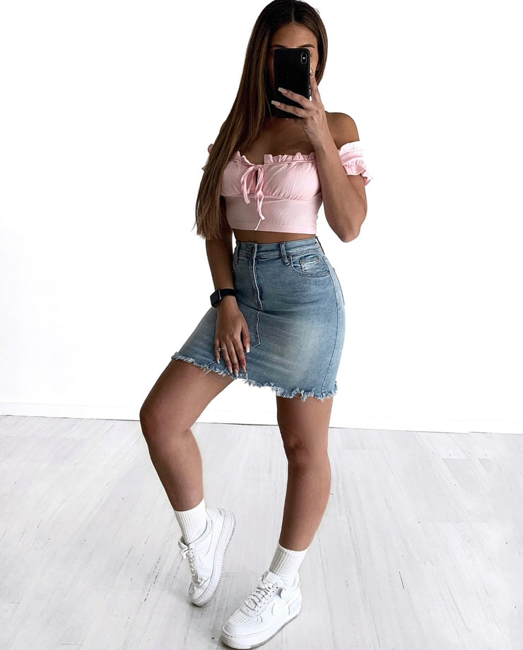 Pink Crop Top
