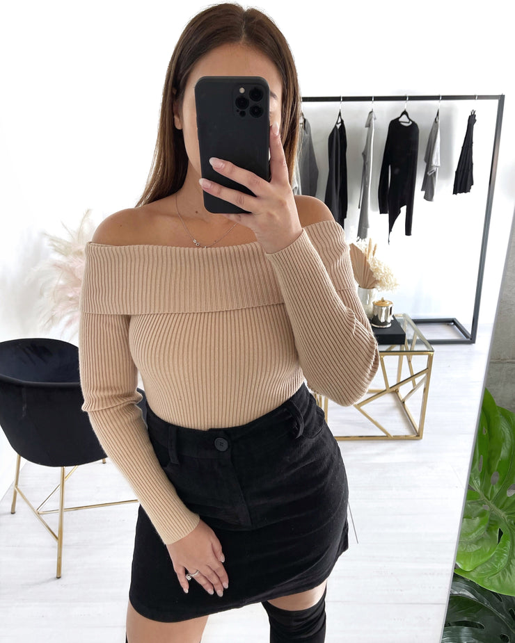 Long Toffee Bodysuit