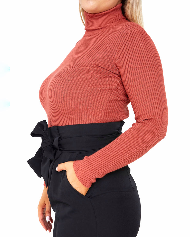 Alexandria Turtle Neck Top - Milan The Label