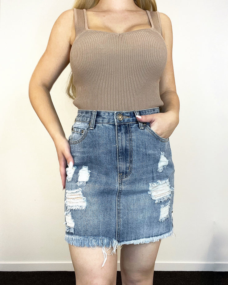 Ready Denim Skirt