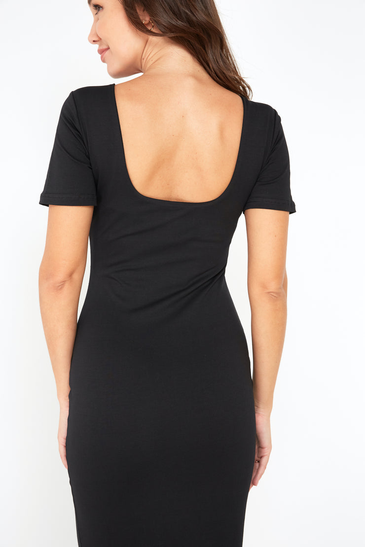 T-shirt Dress - Black SMALL MAKE GO UP A SIZE OR TWO - Milan The Label