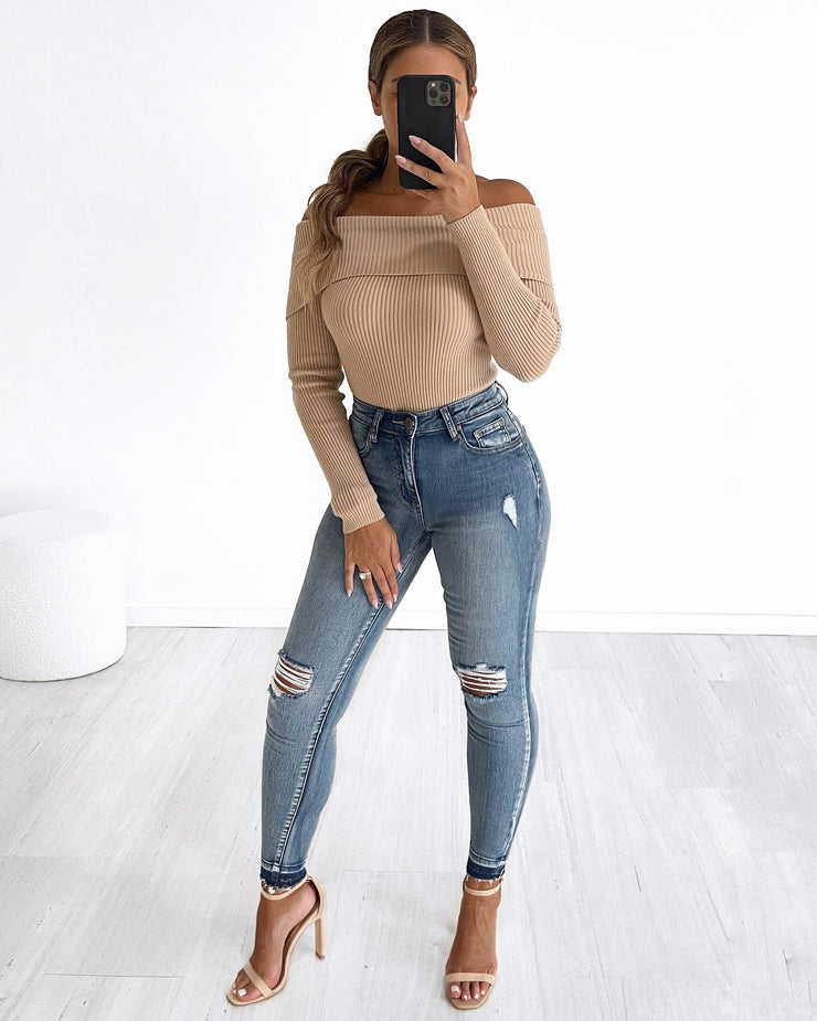 Long Toffee Bodysuit