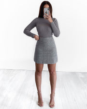 Alexandria Turtle Neck Top - Grey | Australia Women's Online Fashion Clothing | Milan The Label