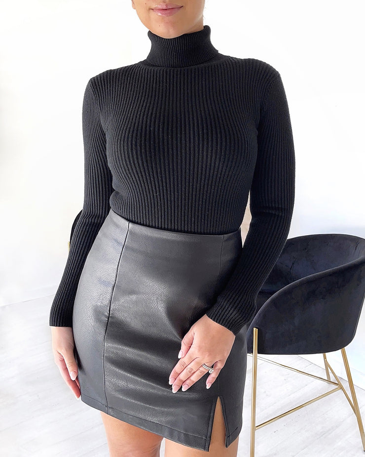 Alexandria Turtle Neck Top - Milan The Label