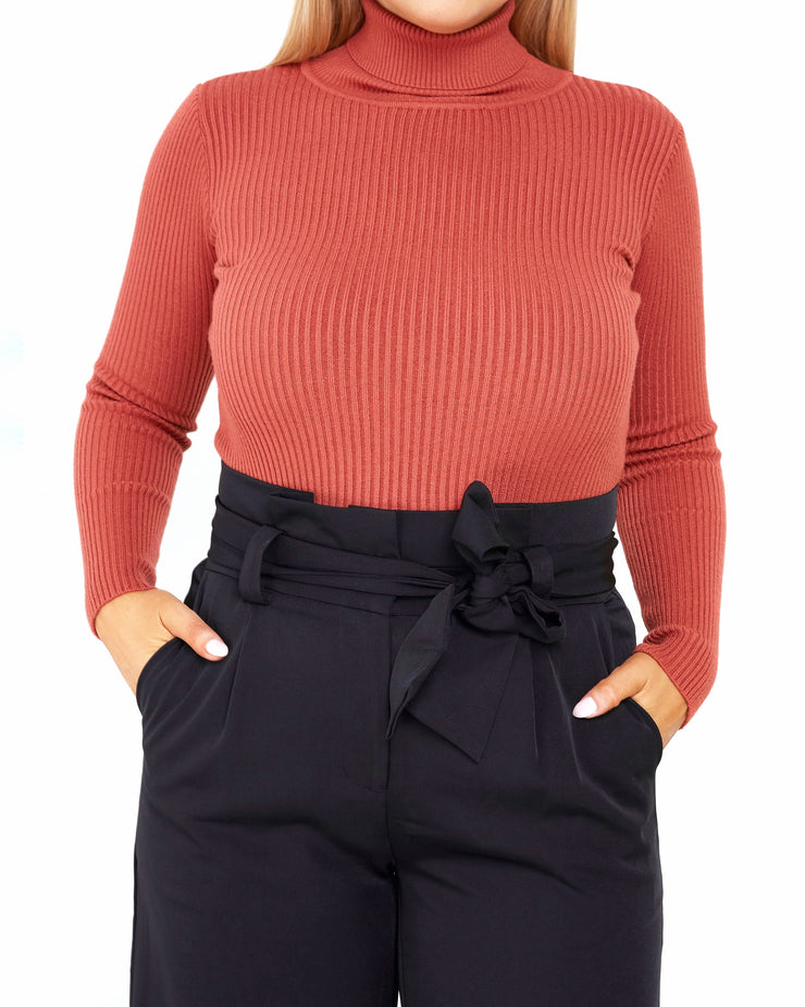 Alexandria Turtle Neck Top - Milan The Label