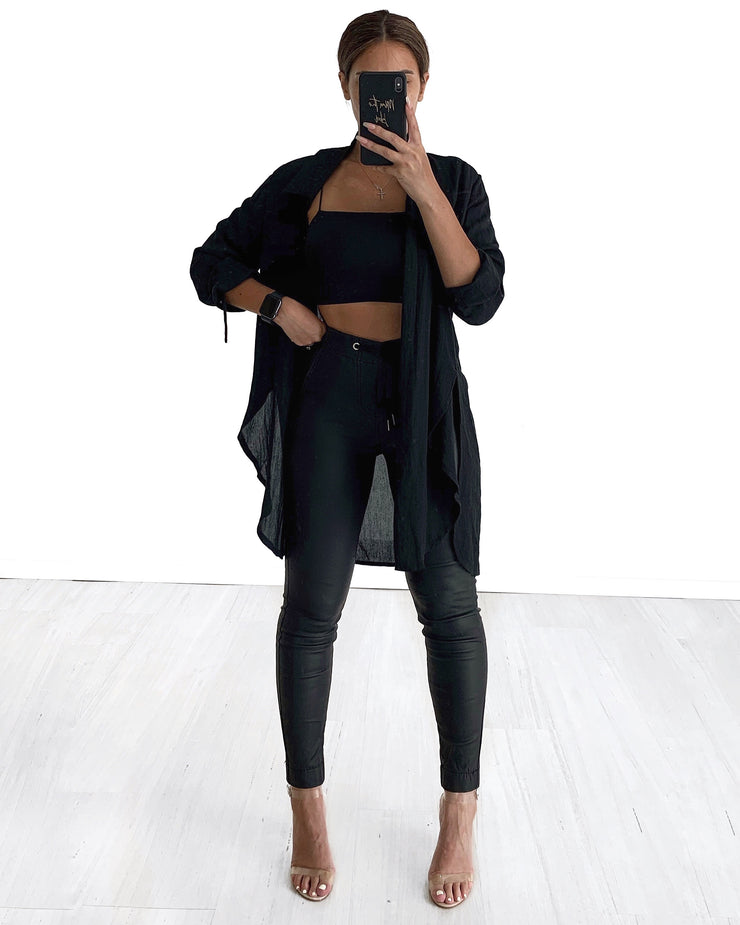 Wet Look Track Pants Milan The Label